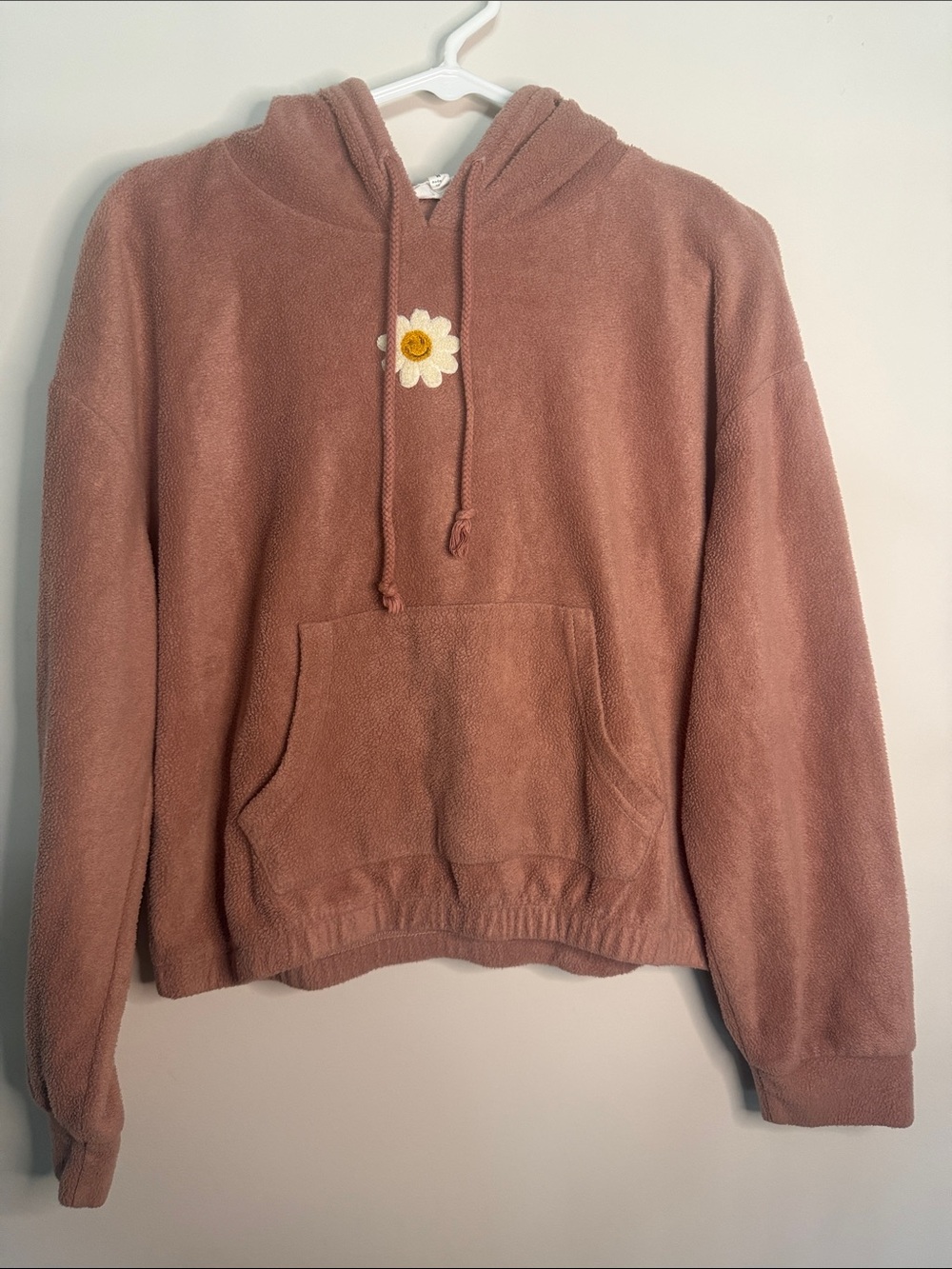 Cozy Daisy Hoodie - Rose Taupe Fleece